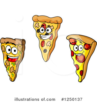 Royalty-Free (RF) Pizza Clipart Illustration by Vector Tradition SM - Stock Sample #1250137