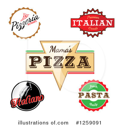 Royalty-Free (RF) Pizza Clipart Illustration by Arena Creative - Stock Sample #1259091