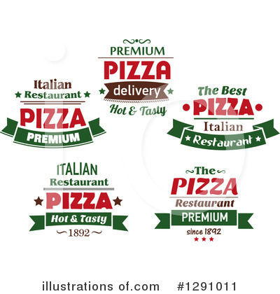 Royalty-Free (RF) Pizza Clipart Illustration by Vector Tradition SM - Stock Sample #1291011