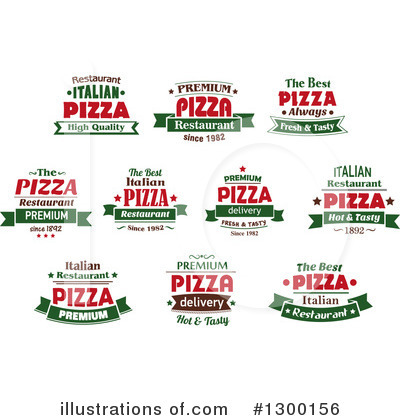 Royalty-Free (RF) Pizza Clipart Illustration by Vector Tradition SM - Stock Sample #1300156