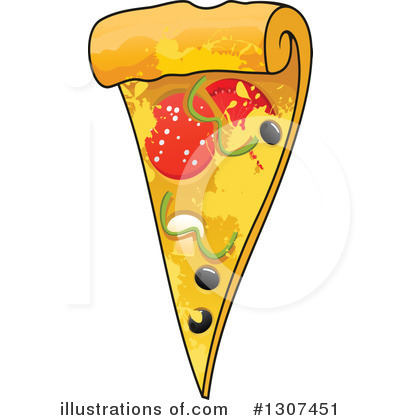 Royalty-Free (RF) Pizza Clipart Illustration by Vector Tradition SM - Stock Sample #1307451