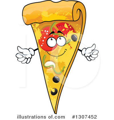 Royalty-Free (RF) Pizza Clipart Illustration by Vector Tradition SM - Stock Sample #1307452