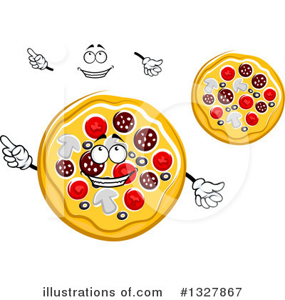 Royalty-Free (RF) Pizza Clipart Illustration by Vector Tradition SM - Stock Sample #1327867