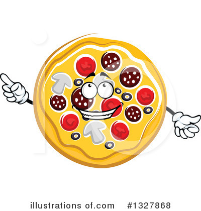 Royalty-Free (RF) Pizza Clipart Illustration by Vector Tradition SM - Stock Sample #1327868
