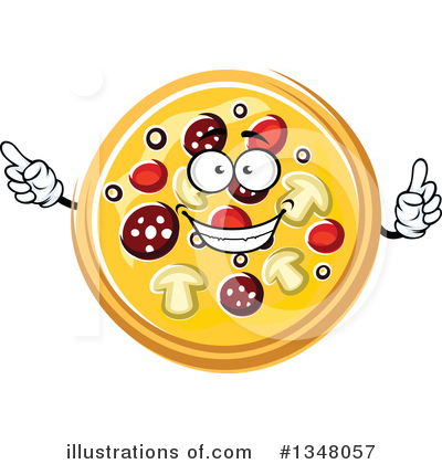 Royalty-Free (RF) Pizza Clipart Illustration by Vector Tradition SM - Stock Sample #1348057