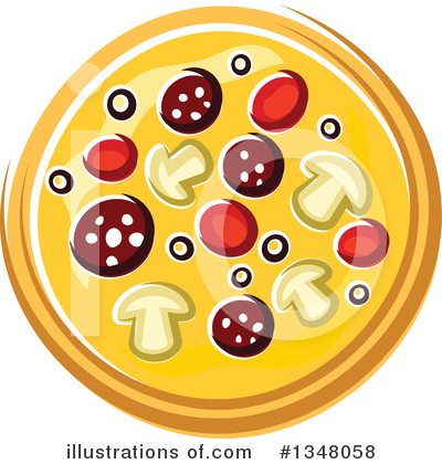 Royalty-Free (RF) Pizza Clipart Illustration by Vector Tradition SM - Stock Sample #1348058