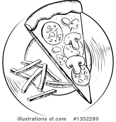 Royalty-Free (RF) Pizza Clipart Illustration by Vector Tradition SM - Stock Sample #1352280