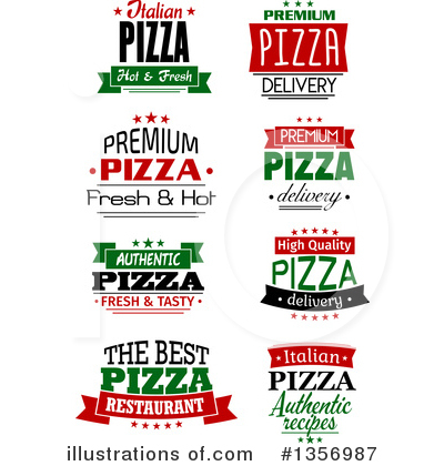 Royalty-Free (RF) Pizza Clipart Illustration by Vector Tradition SM - Stock Sample #1356987
