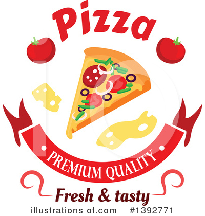 Royalty-Free (RF) Pizza Clipart Illustration by Vector Tradition SM - Stock Sample #1392771