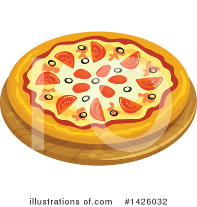 Royalty-Free (RF) Pizza Clipart Illustration by Vector Tradition SM - Stock Sample #1426032