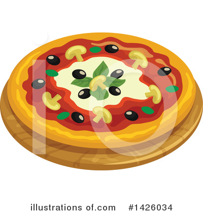 Royalty-Free (RF) Pizza Clipart Illustration by Vector Tradition SM - Stock Sample #1426034