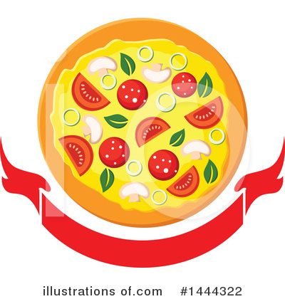 Royalty-Free (RF) Pizza Clipart Illustration by Vector Tradition SM - Stock Sample #1444322