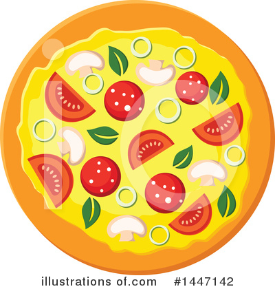 Royalty-Free (RF) Pizza Clipart Illustration by Vector Tradition SM - Stock Sample #1447142