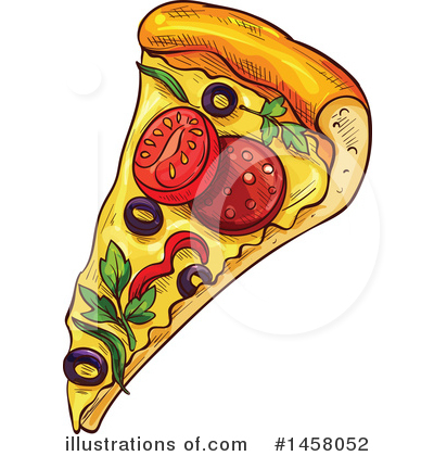 Royalty-Free (RF) Pizza Clipart Illustration by Vector Tradition SM - Stock Sample #1458052