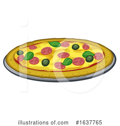 Royalty-Free (RF) Pizza Clipart Illustration by AtStockIllustration - Stock Sample #1637765
