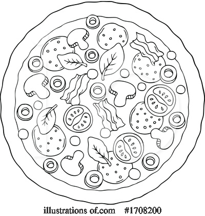 Royalty-Free (RF) Pizza Clipart Illustration by visekart - Stock Sample #1708200