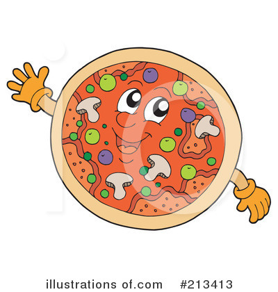 Royalty-Free (RF) Pizza Clipart Illustration by visekart - Stock Sample #213413