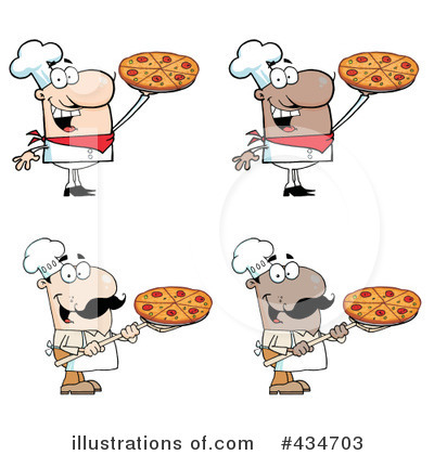 Pizza Chef Clipart #434703 by Hit Toon