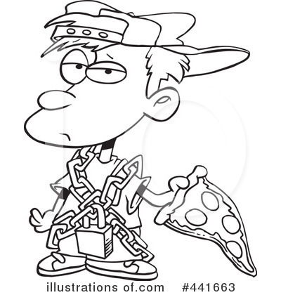 Royalty-Free (RF) Pizza Clipart Illustration by toonaday - Stock Sample #441663