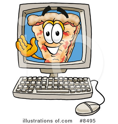 Royalty-Free (RF) Pizza Clipart Illustration by Mascot Junction - Stock Sample #8495