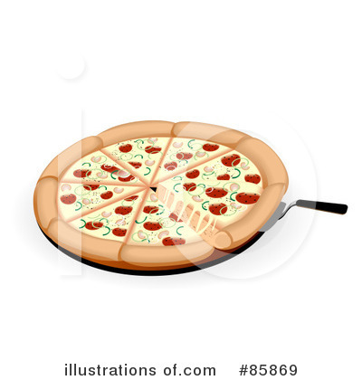 Royalty-Free (RF) Pizza Clipart Illustration by BNP Design Studio - Stock Sample #85869