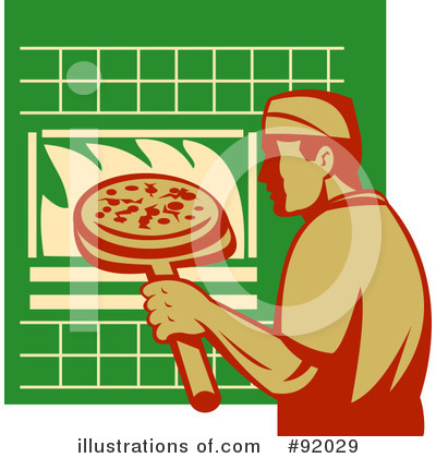 Royalty-Free (RF) Pizza Clipart Illustration by patrimonio - Stock Sample #92029