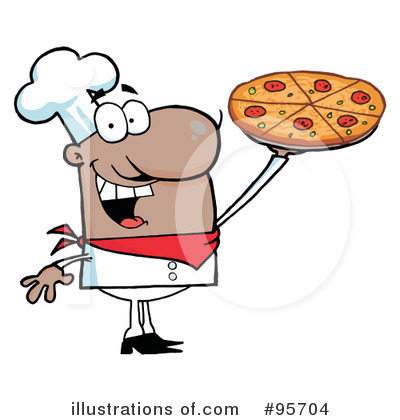 Royalty-Free (RF) Pizza Clipart Illustration by Hit Toon - Stock Sample #95704