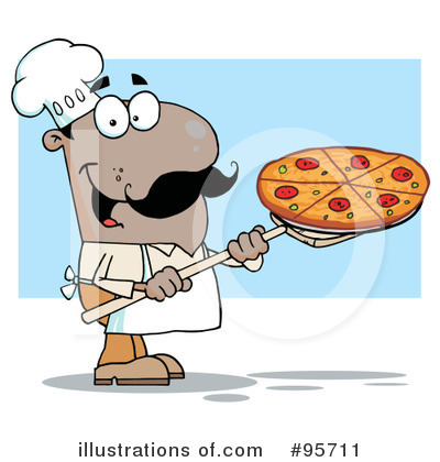 Royalty-Free (RF) Pizza Clipart Illustration by Hit Toon - Stock Sample #95711