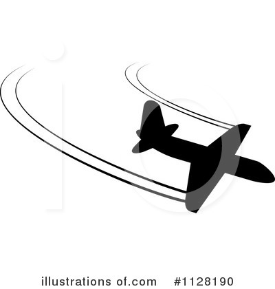 Royalty-Free (RF) Plane Clipart Illustration by Vector Tradition SM - Stock Sample #1128190