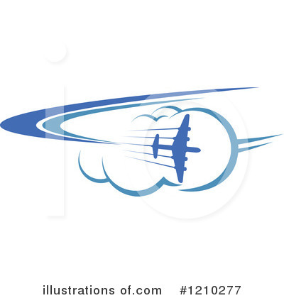 Royalty-Free (RF) Plane Clipart Illustration by Vector Tradition SM - Stock Sample #1210277
