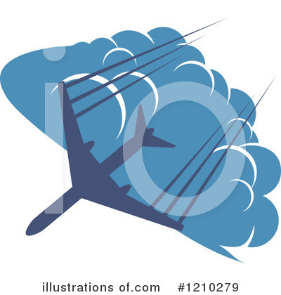Royalty-Free (RF) Plane Clipart Illustration by Vector Tradition SM - Stock Sample #1210279