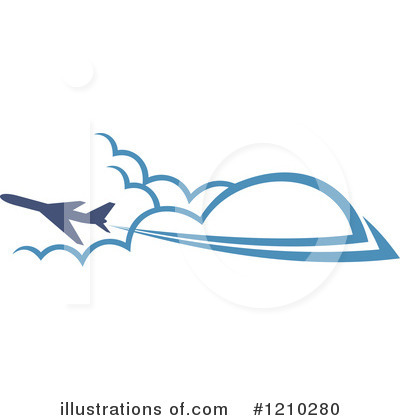 Royalty-Free (RF) Plane Clipart Illustration by Vector Tradition SM - Stock Sample #1210280