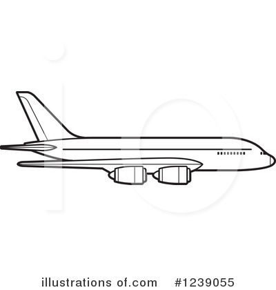 Royalty-Free (RF) Plane Clipart Illustration by Lal Perera - Stock Sample #1239055
