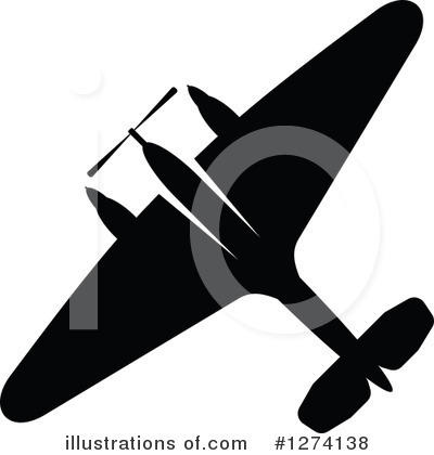 Royalty-Free (RF) Plane Clipart Illustration by Vector Tradition SM - Stock Sample #1274138