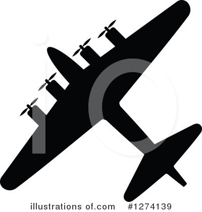 Royalty-Free (RF) Plane Clipart Illustration by Vector Tradition SM - Stock Sample #1274139