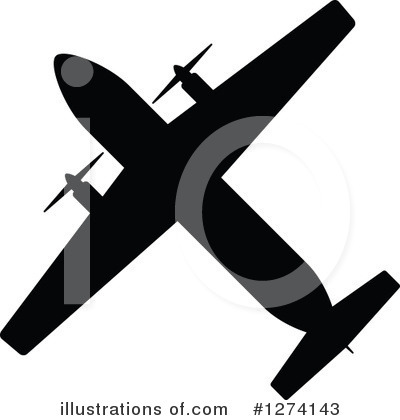 Royalty-Free (RF) Plane Clipart Illustration by Vector Tradition SM - Stock Sample #1274143