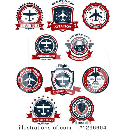 Royalty-Free (RF) Plane Clipart Illustration by Vector Tradition SM - Stock Sample #1296604