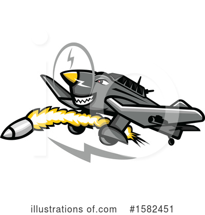 Royalty-Free (RF) Plane Clipart Illustration by patrimonio - Stock Sample #1582451