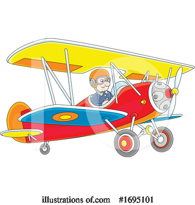 Royalty-Free (RF) Plane Clipart Illustration by Alex Bannykh - Stock Sample #1695101