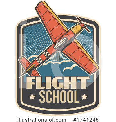 Royalty-Free (RF) Plane Clipart Illustration by Vector Tradition SM - Stock Sample #1741246