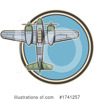 Royalty-Free (RF) Plane Clipart Illustration by Vector Tradition SM - Stock Sample #1741257