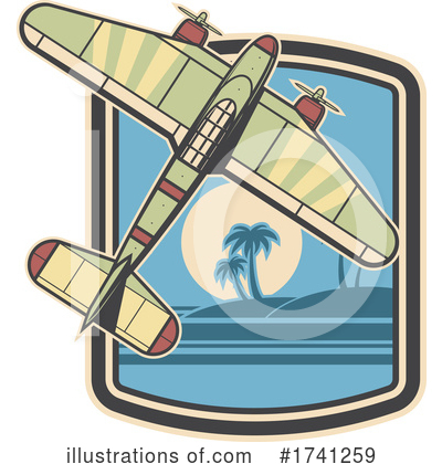 Royalty-Free (RF) Plane Clipart Illustration by Vector Tradition SM - Stock Sample #1741259