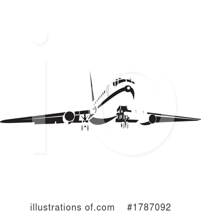 Royalty-Free (RF) Plane Clipart Illustration by patrimonio - Stock Sample #1787092