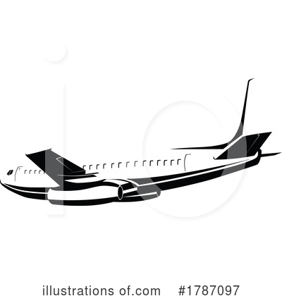 Royalty-Free (RF) Plane Clipart Illustration by patrimonio - Stock Sample #1787097