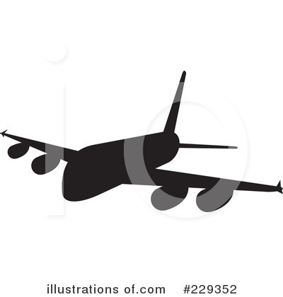 Royalty-Free (RF) Plane Clipart Illustration by patrimonio - Stock Sample #229352