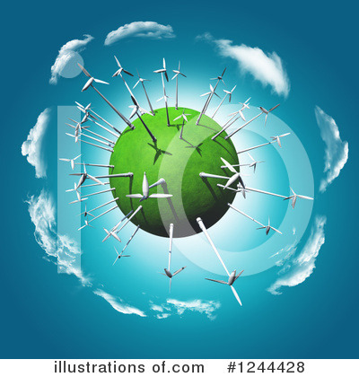 Wind Turbines Clipart #1244428 by KJ Pargeter