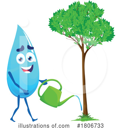 Watering Can Clipart #1806733 by Vector Tradition SM