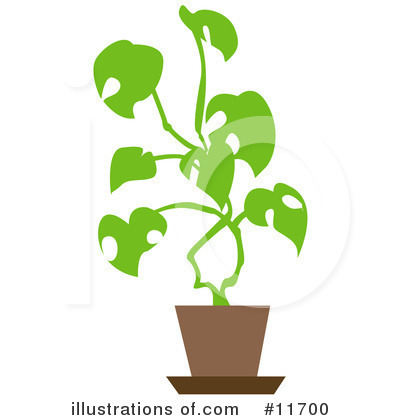 Potted Plant Clipart #11700 by AtStockIllustration