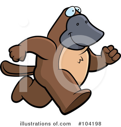 Royalty-Free (RF) Platypus Clipart Illustration by Cory Thoman - Stock Sample #104198