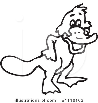 Royalty-Free (RF) Platypus Clipart Illustration by Dennis Holmes Designs - Stock Sample #1110103